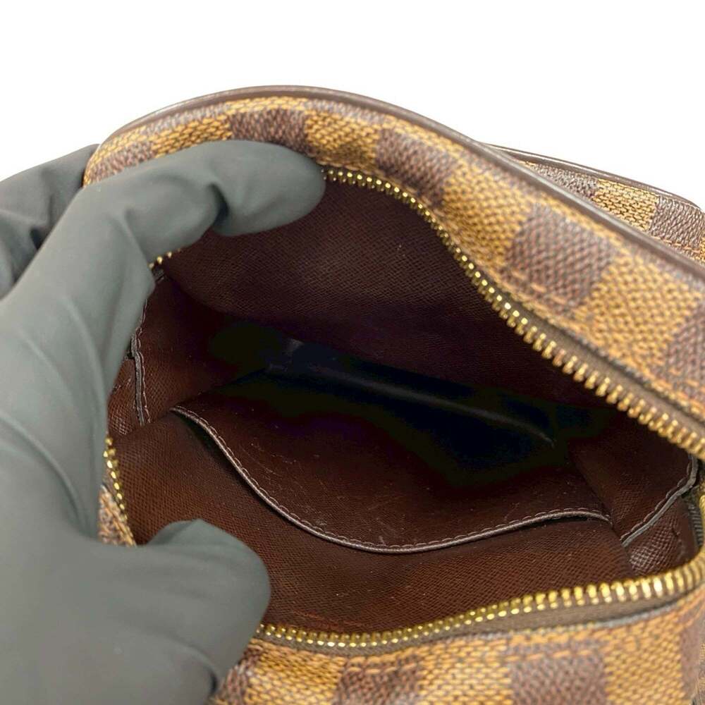 LOUIS VUITTON Authentic Brown Damier Leather Pochette Shoulder Bag - Picture 9 of 10